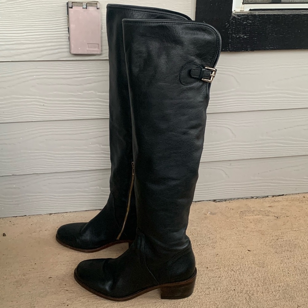 COACH Sleek Black Over The Knee High Palmera 2 Boots - Picture 9 of 16